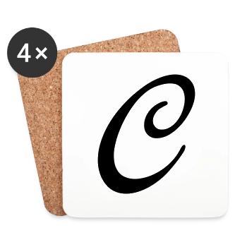 C - Coasters (set of 4) - white - Front