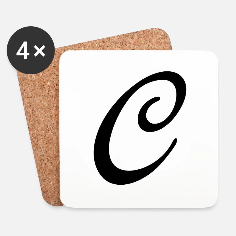 C - Coasters (set of 4) - white