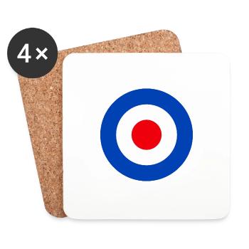 Mod-Emblem - Untersetzer (4er-Set) - Weiß - Vorne
