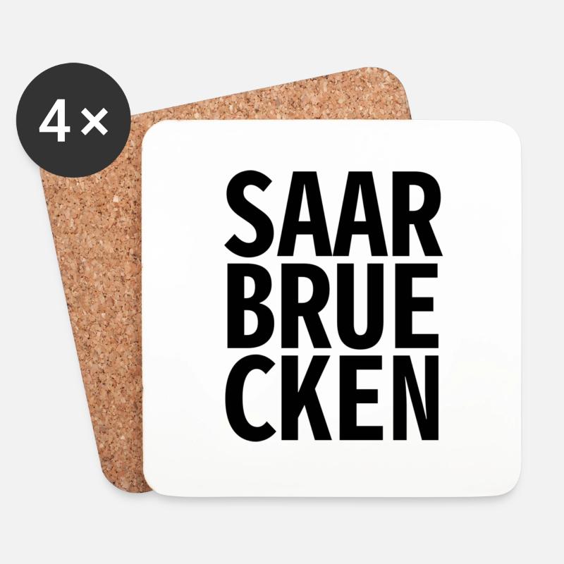 Saarbrücken - Untersetzer (4er-Set) - Weiß