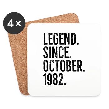 Legende seit Oktober 1982 - Untersetzer (4er-Set) - Weiß - Vorne