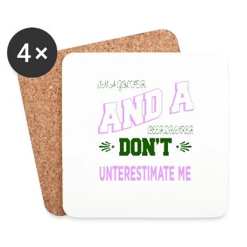 girlsgolfgift cool jokes sport golfgift awesome - Untersetzer (4er-Set) - Weiß - Vorne