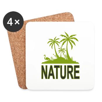 Nature lovers love the nature environment gift - Coasters (set of 4) - white - Front