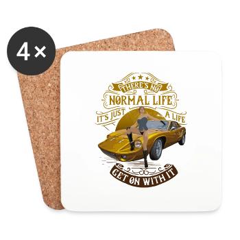 normal life - Coasters (set of 4) - white - Front