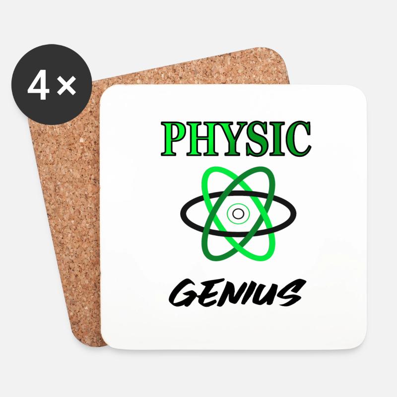 Ich bin ein Physik-Genie Physik studieren Geschenk - Untersetzer (4er-Set) - Weiß