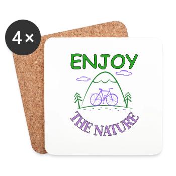 Les amoureux de la nature apprécient le camping nature Camper - Dessous de verre (lot de 4) - blanc - Devant