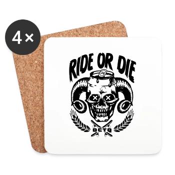 Ride or Die - Dessous de verre (lot de 4) - blanc - Devant