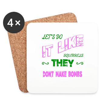 1960s quote hippie fun hippy awesome family - Coasters (set of 4) - white - Front