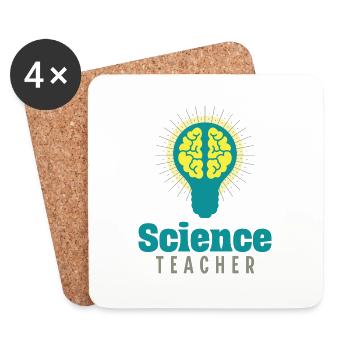 PROF of SVT teacher professor of science - Coasters (set of 4) - white - Front
