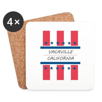 Vacaville Kalifornien - Untersetzer (4er-Set) - Weiß - Vorne