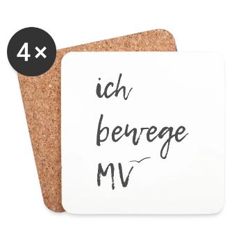 ich bewege mv - Untersetzer (4er-Set) - Weiß - Vorne