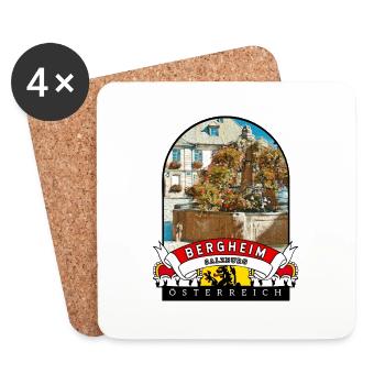 Salzburg Bergheim Österreich Souvenir - Untersetzer (4er-Set) - Weiß - Vorne