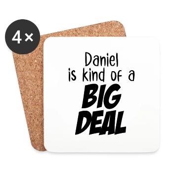 Daniel est un peu un gros problème - Dessous de verre (lot de 4) - blanc - Devant