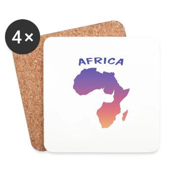 Africa - Untersetzer (4er-Set) - Weiß - Vorne