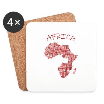 Afrika Madagaskar Africa - Untersetzer (4er-Set) - Weiß - Vorne