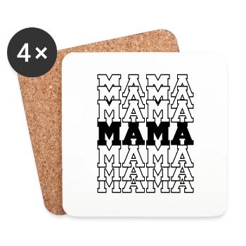 Mama - Untersetzer (4er-Set) - Weiß - Vorne