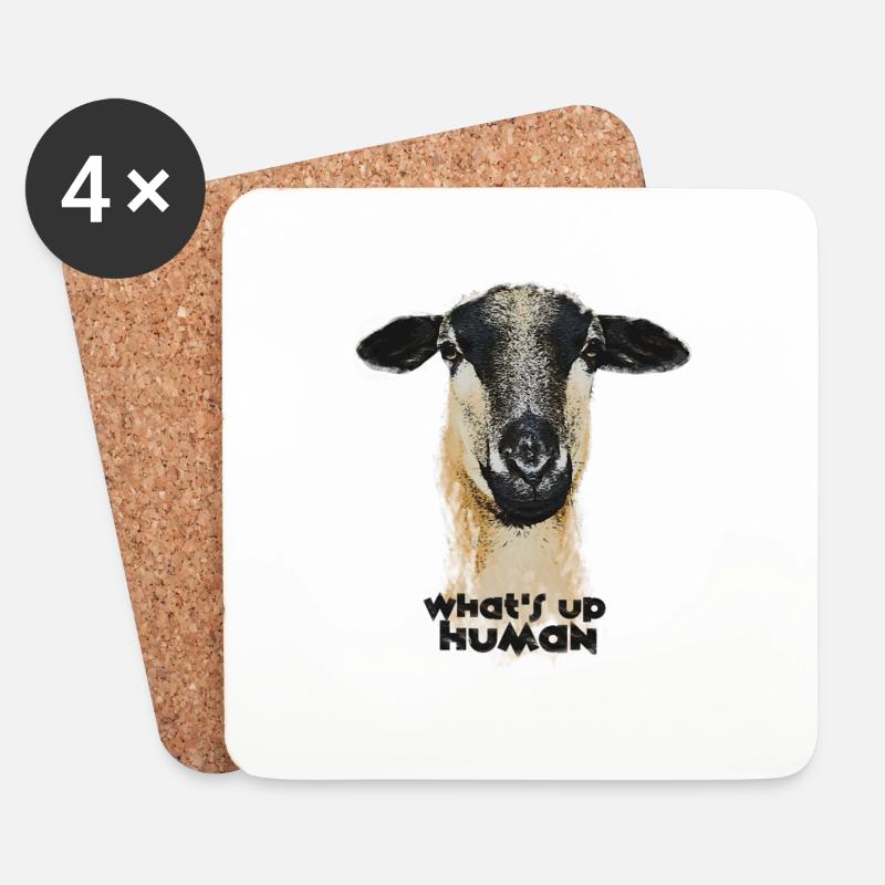 What´s up, Human - Untersetzer (4er-Set) - Weiß