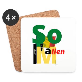 So malien=so malian - Dessous de verre (lot de 4) - blanc - Devant