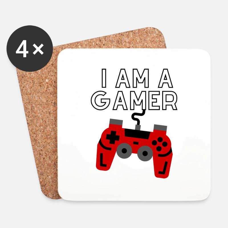 I am a gamer - Untersetzer (4er-Set) - Weiß