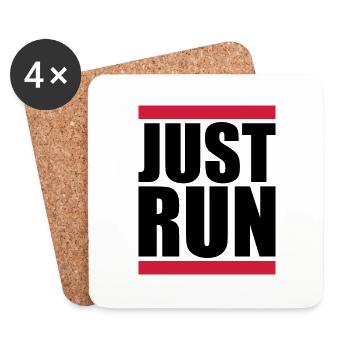 Just Run Bar Logo - Coasters (set of 4) - white - Front