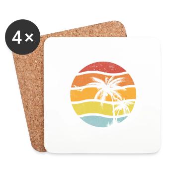 Sommer - Untersetzer (4er-Set) - Weiß - Vorne