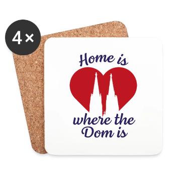 Home is where the Dom is - Coasters (set of 4) - white - Front