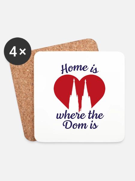 Home is where the Dom is - Untersetzer (4er-Set) - Weiß
