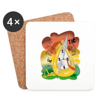 Pocket watch - Coasters (set of 4) - white - Front