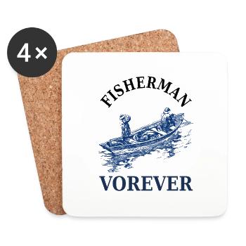 Fishing Fishermen Fishing Gift Idea Fishing Fishing - Coasters (set of 4) - white - Front