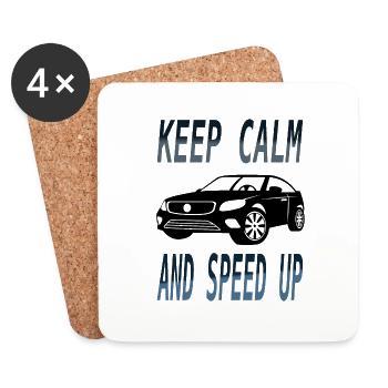 Vehicle Car Racing Driver Racing Car Gift Idea - Coasters (set of 4) - white - Front