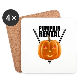 Kürbis Verleih | Halloween Kürbis Vermietung - Untersetzer (4er-Set) - Weiß - Vorne