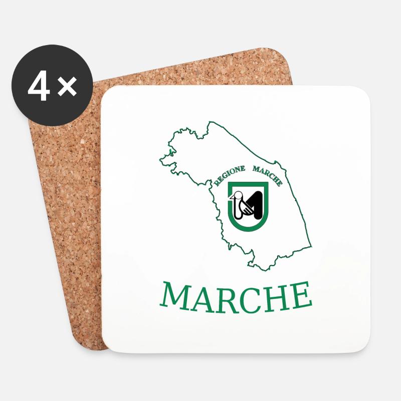 Marken - Untersetzer (4er-Set) - Weiß