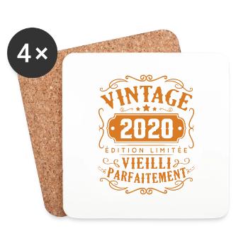 Vintage 2020 Edition Limitée - Dessous de verre (lot de 4) - blanc - Devant