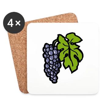 Vigne Pinot Noir Cadeau Drôle Vigneron Raisin - Dessous de verre (lot de 4) - blanc - Devant