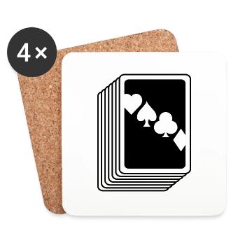 poker - Coasters (set of 4) - white - Front