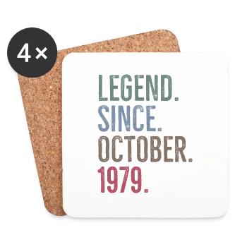 Légende depuis octobre 1979 - Dessous de verre (lot de 4) - blanc - Devant