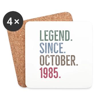 Legend Since October 1985 - Coasters (set of 4) - white - Front