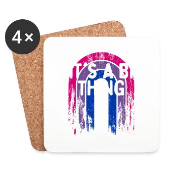 C’est une chose Bi Bisexuelle LGBTQ Bi Pride LGBT Gay - Dessous de verre (lot de 4) - blanc - Devant