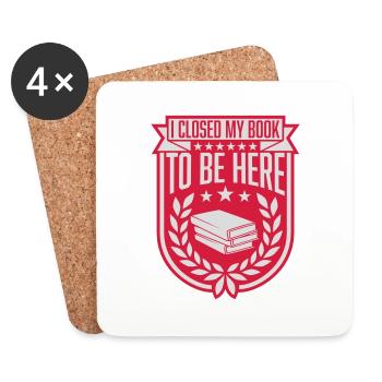 I closed my book - Coasters (set of 4) - white - Front