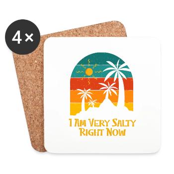 I Am Very Salty Right Now Funny Beach Humor Ocean - Untersetzer (4er-Set) - Weiß - Vorne