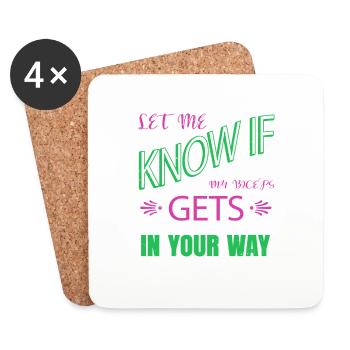 gift movies fun modern funny sayings present idea - Untersetzer (4er-Set) - Weiß - Vorne