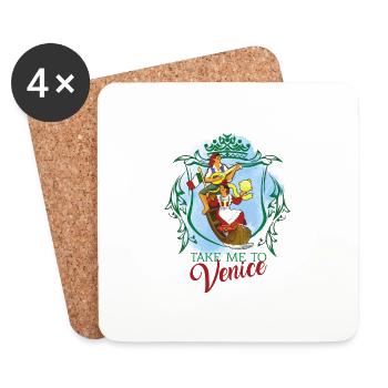 TAKE ME TO VENICE - Coasters (set of 4) - white - Front