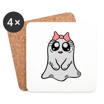 Little sweet ghost girl - Coasters (set of 4) - white - Front