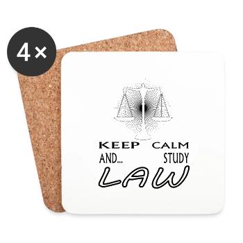 Law Study Law Student Lawyer Gift Idea - Coasters (set of 4) - white - Front