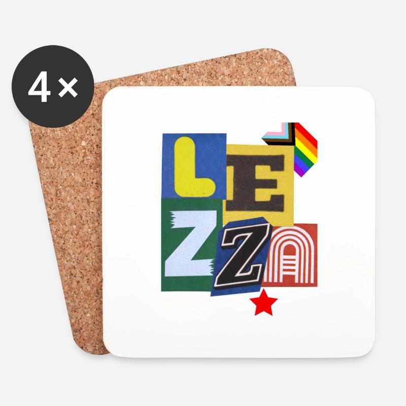Lesbe - Untersetzer (4er-Set) - Weiß