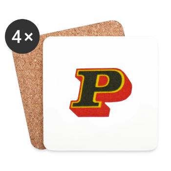 P - Untersetzer (4er-Set) - Weiß - Vorne