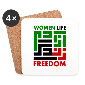 women life freedom Zan zendegi azadi - Untersetzer (4er-Set) - Weiß - Vorne