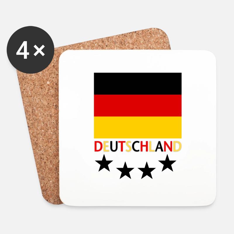 Deutschland - Untersetzer (4er-Set) - Weiß