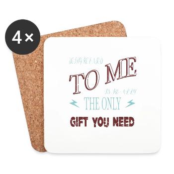 Bodybuilder Joke Christmas present awkward funny - Coasters (set of 4) - white - Front