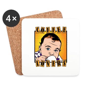 Baby Coffee - Coasters (set of 4) - white - Front